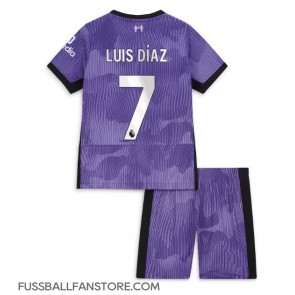 Liverpool Luis Diaz #7 Replik 3rd trikot Kinder 2023-24 Kurzarm (+ Kurze Hosen)